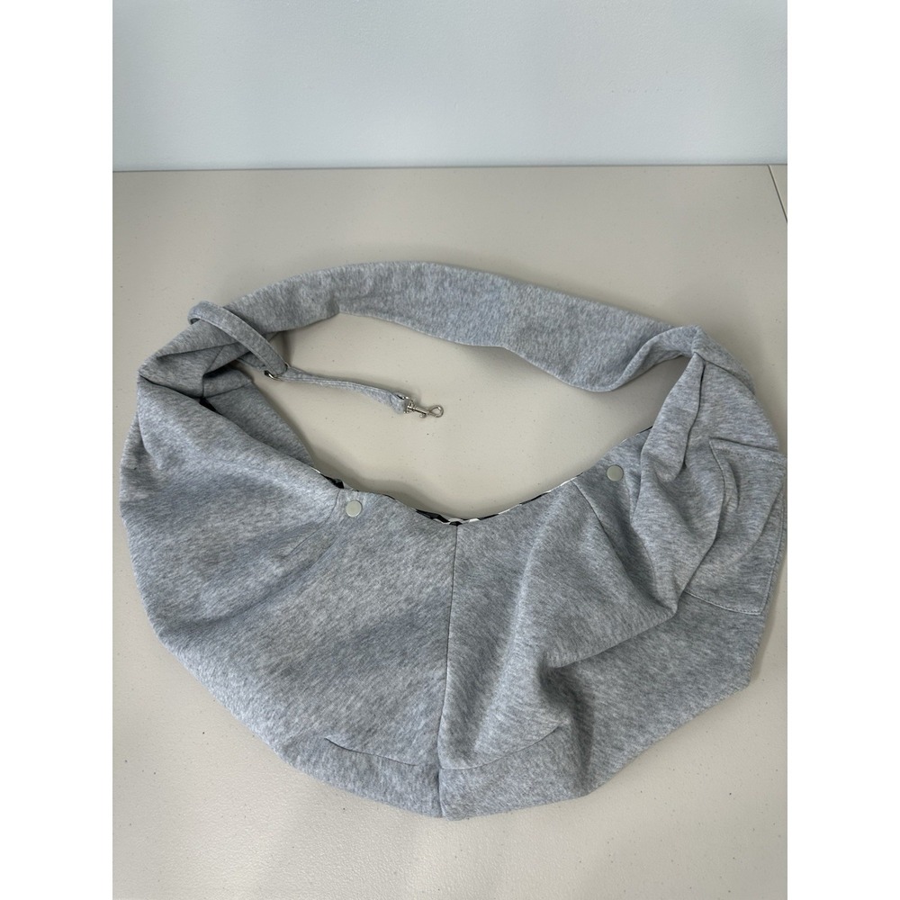 Tomkas Grey Dog Sling Dog Carrier Size M Comfortable Puppy Lined Plaid